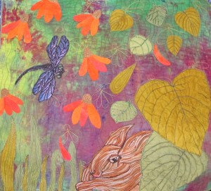  "Resting among the Coneflowers" because there was no pattern to follow, it was just totally art.  